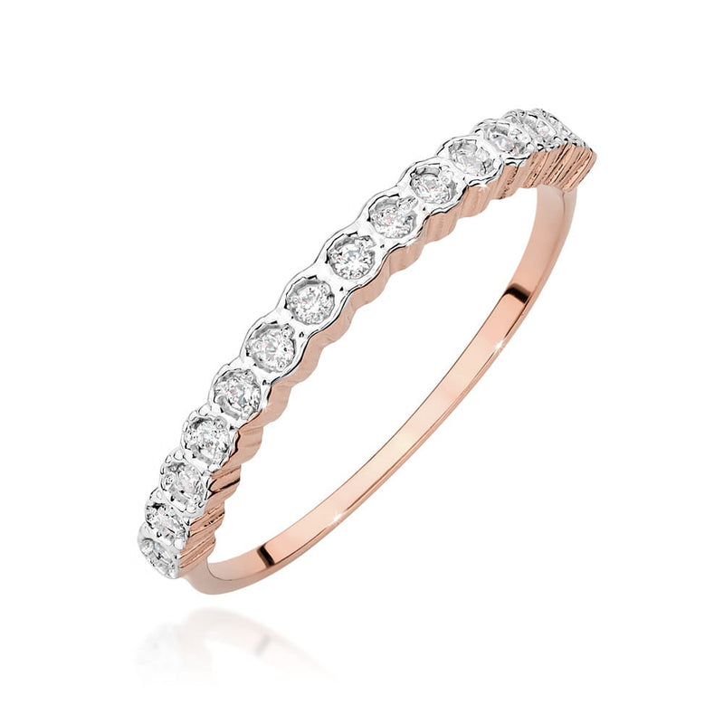 Inel Aur 14K cu Diamante Naturale 0.13 ct, imaginea 5 din 12