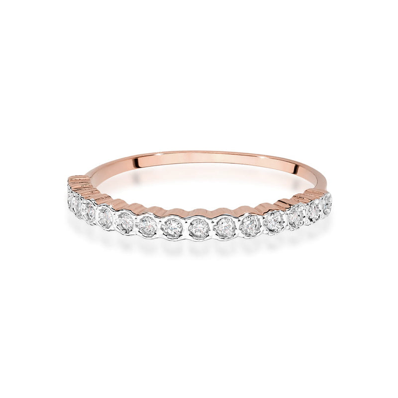 Inel Aur 14K cu Diamante Naturale 0.13 ct, imaginea 6 din 12
