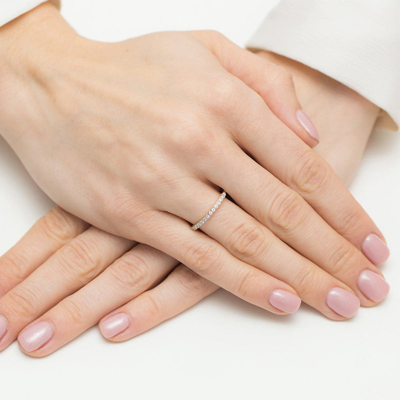 Inel Aur 14K cu Diamante Naturale 0.08 ct, imaginea 4 din 12