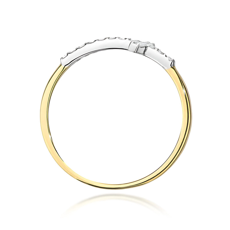 Inel Aur 14K cu Diamante Naturale 0.09 ct, imaginea 3 din 12