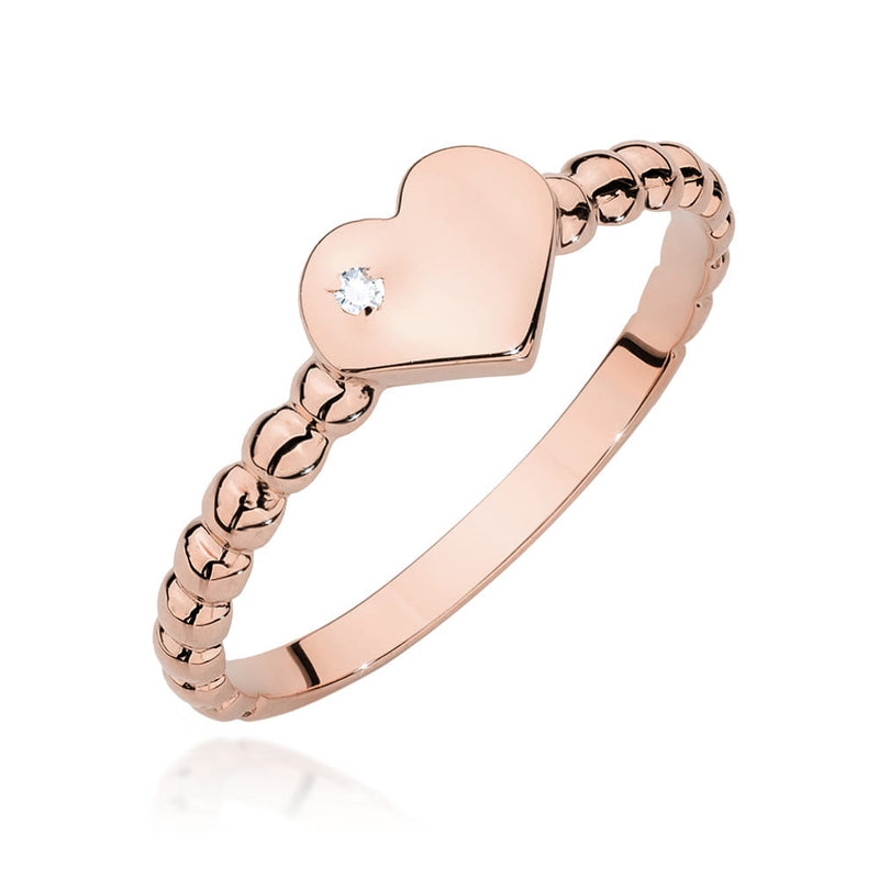 Inel Aur 14K cu Diamant Natural 0.01 ct, imaginea 5 din 12