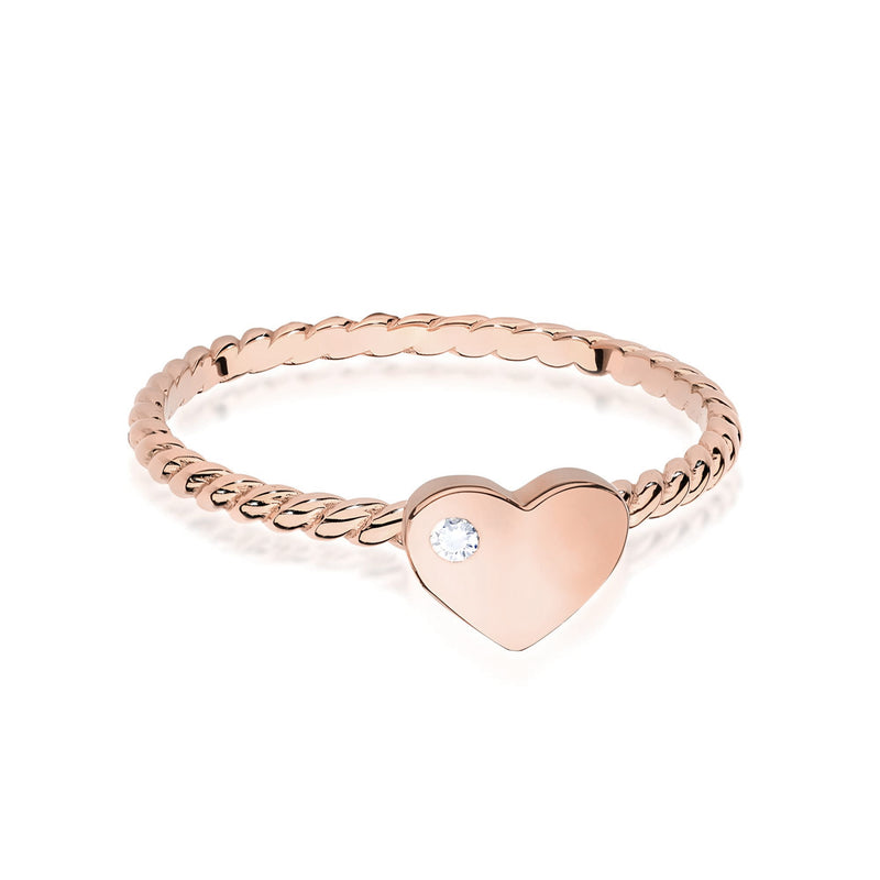 Inel Aur 14K cu Diamant Natural 0.01 ct, imaginea 6 din 12