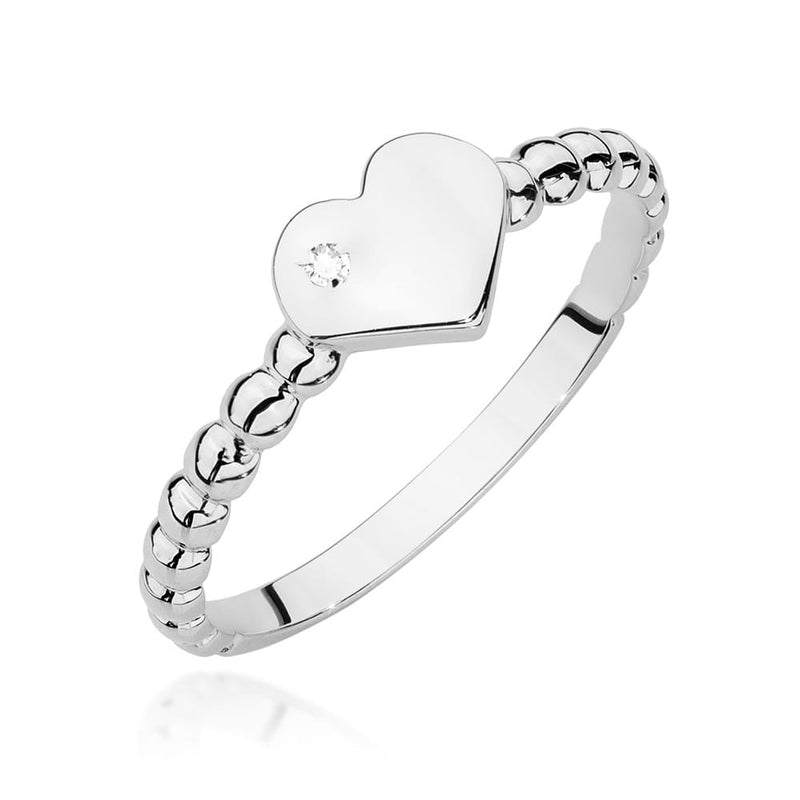 Inel Aur 14K cu Diamant Natural 0.01 ct, imaginea 9 din 12