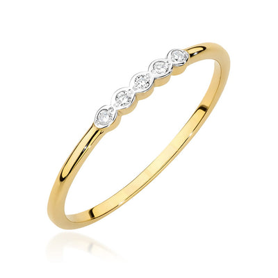 Inel Aur 14K cu Diamante Naturale 0.04 ct