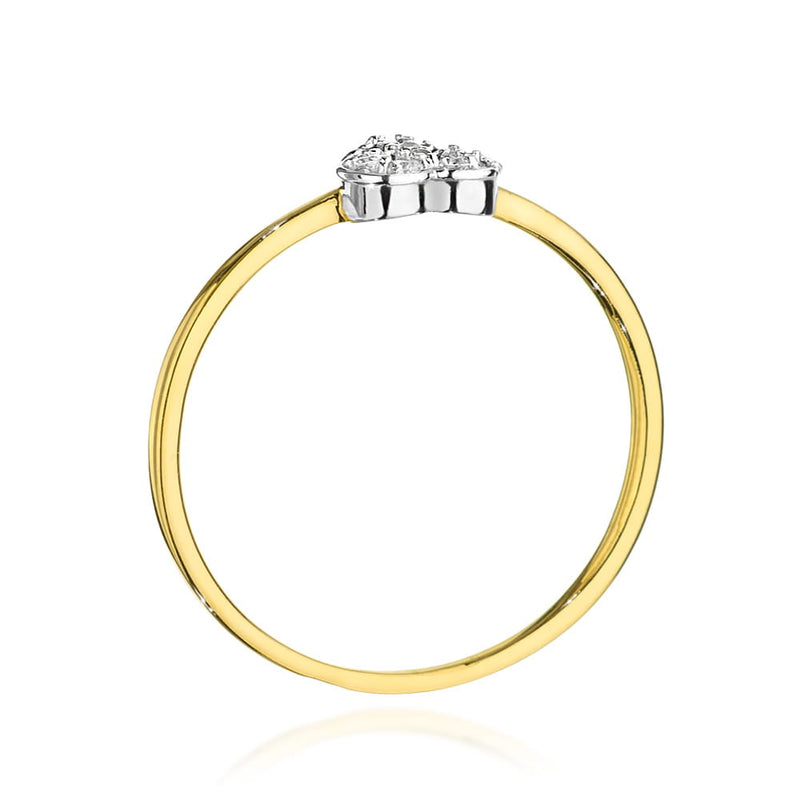 Inel Aur 14K cu Diamante Naturale 0.10 ct, imaginea 3 din 12