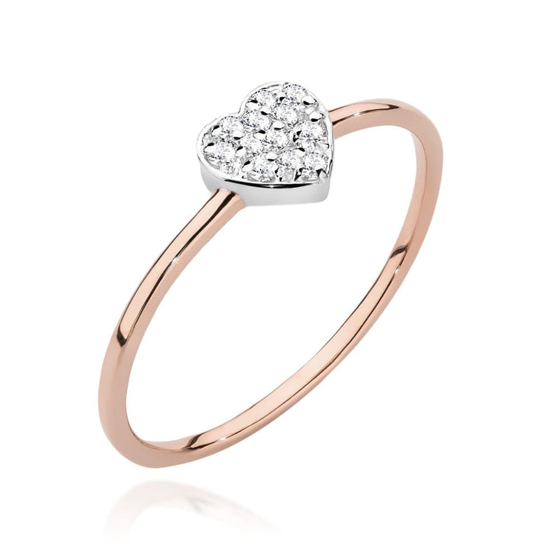 Inel Aur 14K cu Diamante Naturale 0.10 ct, imaginea 5 din 12