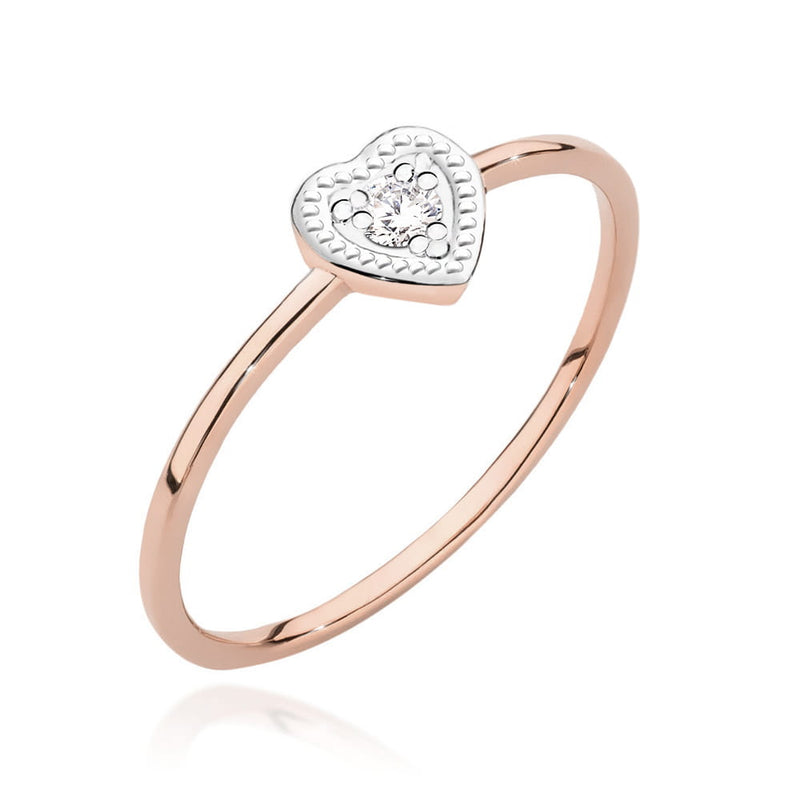 Inel Aur 14K cu Diamant Natural 0.02 ct, imaginea 5 din 12