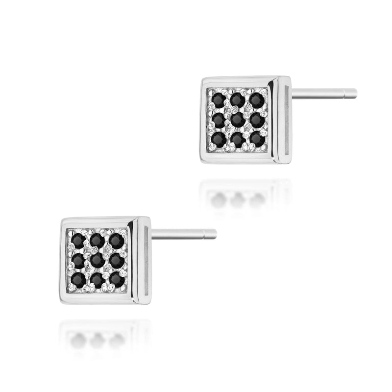 Cercei Aur 14K cu Diamante Naturale Negre 0.09 ct, imaginea 5 din 6