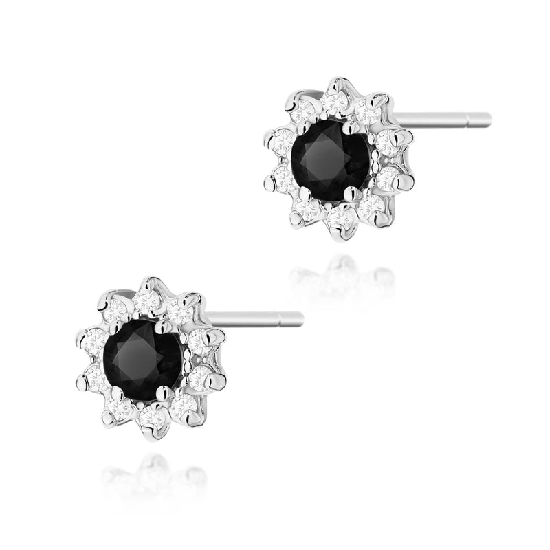 Cercei Aur 14K cu Diamante Naturale Albe si Negre 0.29 ct, imaginea 7 din 8