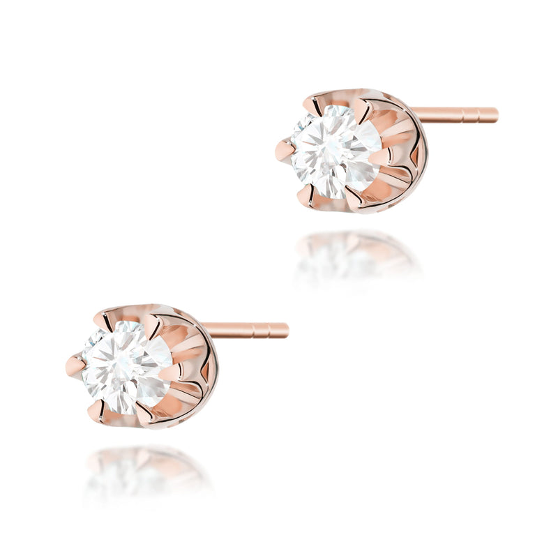Cercei Aur 14K cu Diamant Natural 0.12 ct, imaginea 3 din 6