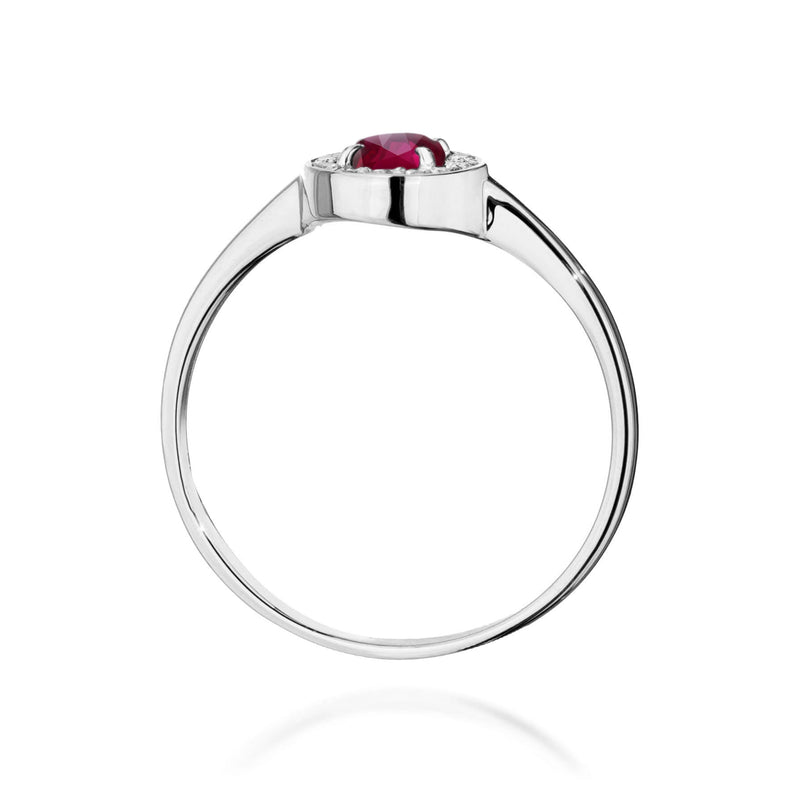 Inel Aur 14K cu Rubin 0.30 ct si Diamante Naturale 0.10 ct, imaginea 11 din 12