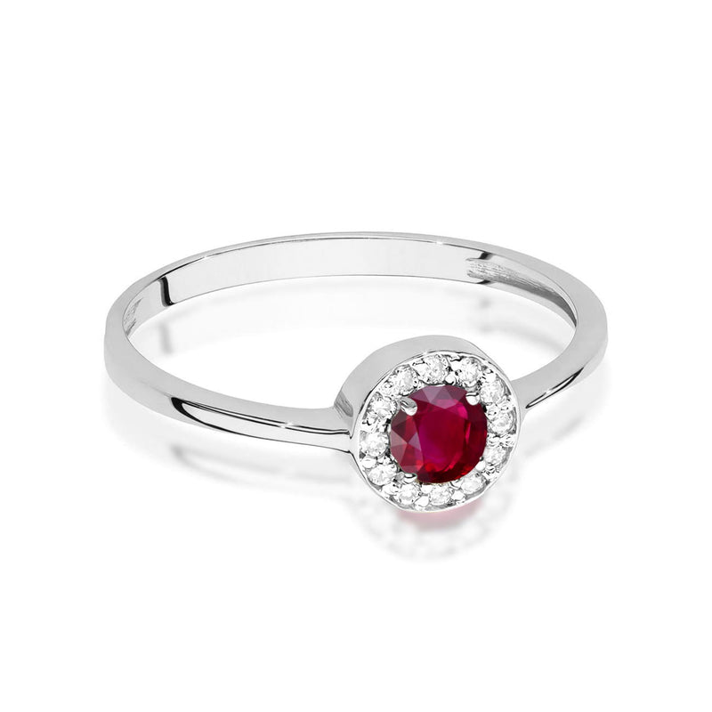 Inel Aur 14K cu Rubin 0.30 ct si Diamante Naturale 0.10 ct, imaginea 10 din 12