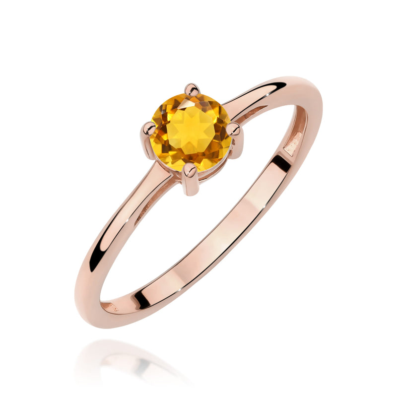 Inel Aur 14K cu Citrin 0.50 ct, imaginea 5 din 12