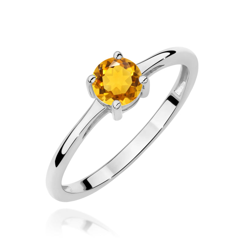 Inel Aur 14K cu Citrin 0.50 ct, imaginea 9 din 12