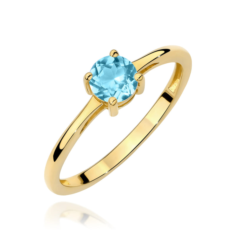 Inel Aur 14K cu Topaz Swiss 0.50 ct — Aur galben