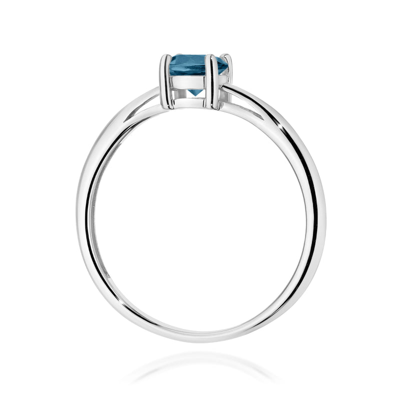 Inel Aur 14K cu Topaz London Blue 0.50 ct, imaginea 11 din 12