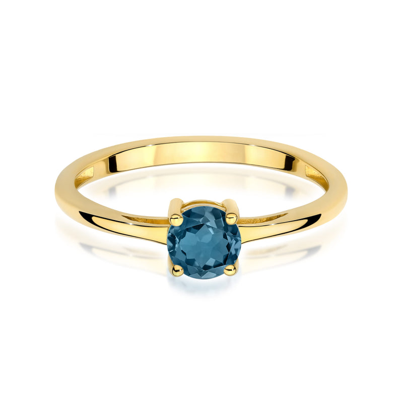Inel Aur 14K cu Topaz London Blue 0.50 ct, imaginea 2 din 12