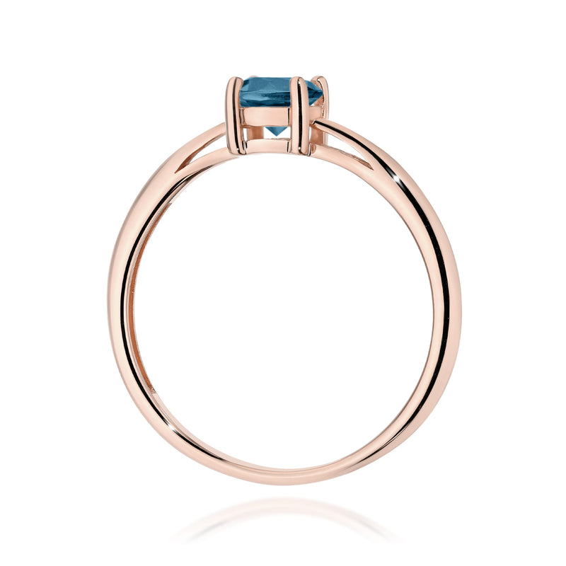 Inel Aur 14K cu Topaz London Blue 0.50 ct, imaginea 7 din 12