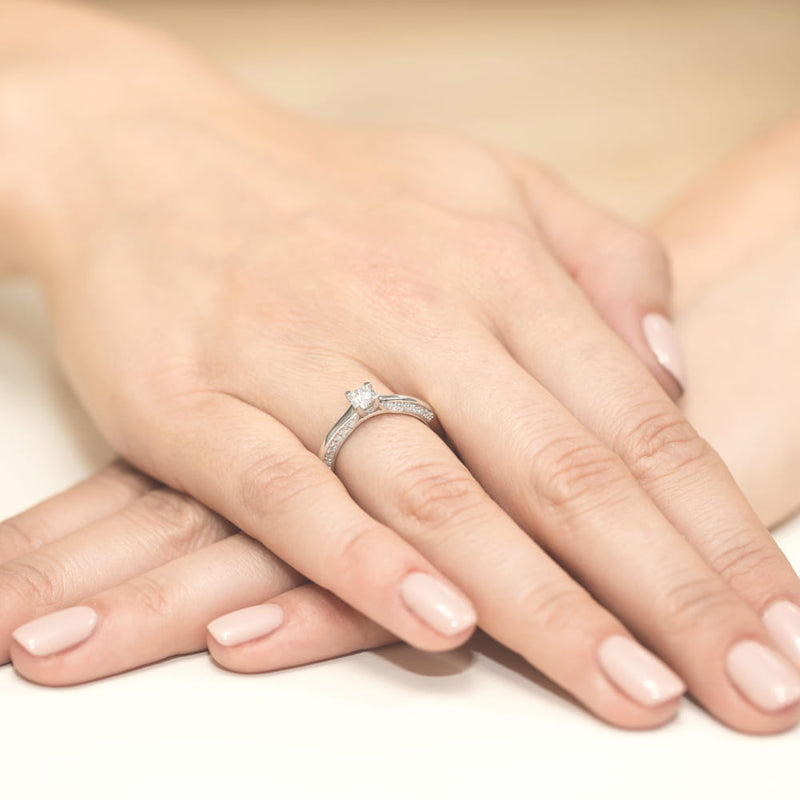 Inel Aur 14K cu Diamante de Laborator 0.44 ct, imaginea 12 din 12