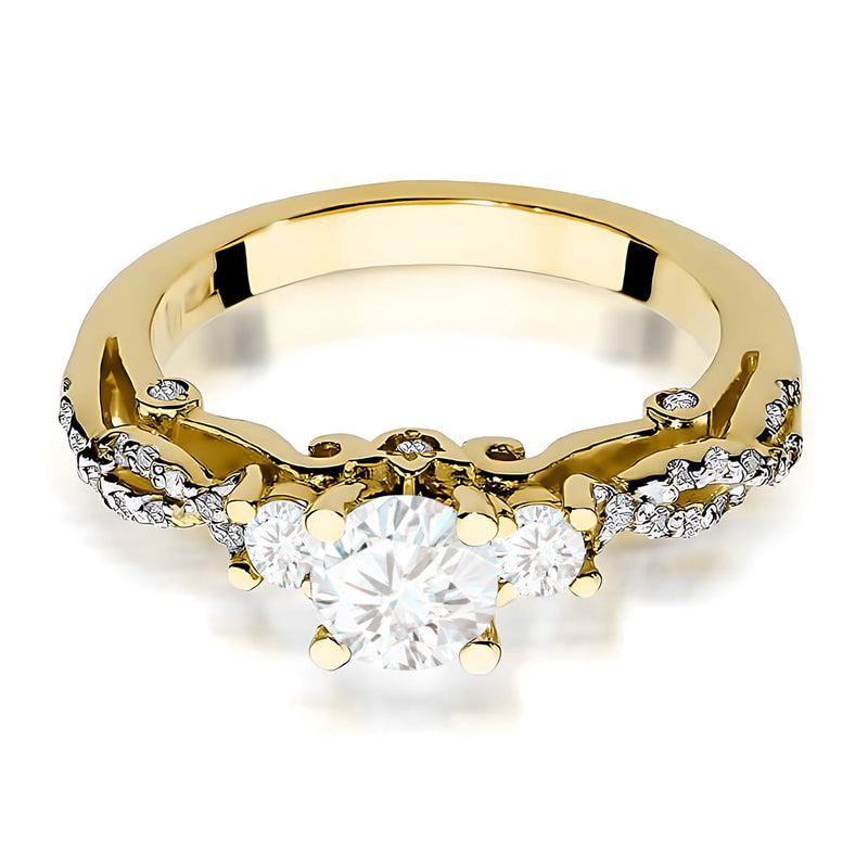 Inel Aur 14K cu Diamante de Laborator 0.84 ct, imaginea 2 din 12