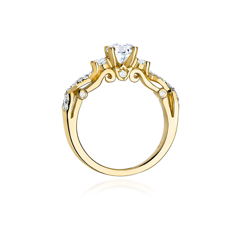 Inel Aur 14K cu Diamante de Laborator 0.84 ct, imaginea 3 din 12