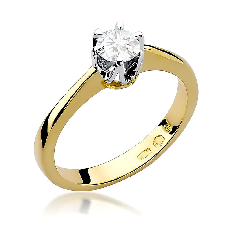 Inel Aur 14K cu Diamant de Laborator 0.25 ct — Aur galben