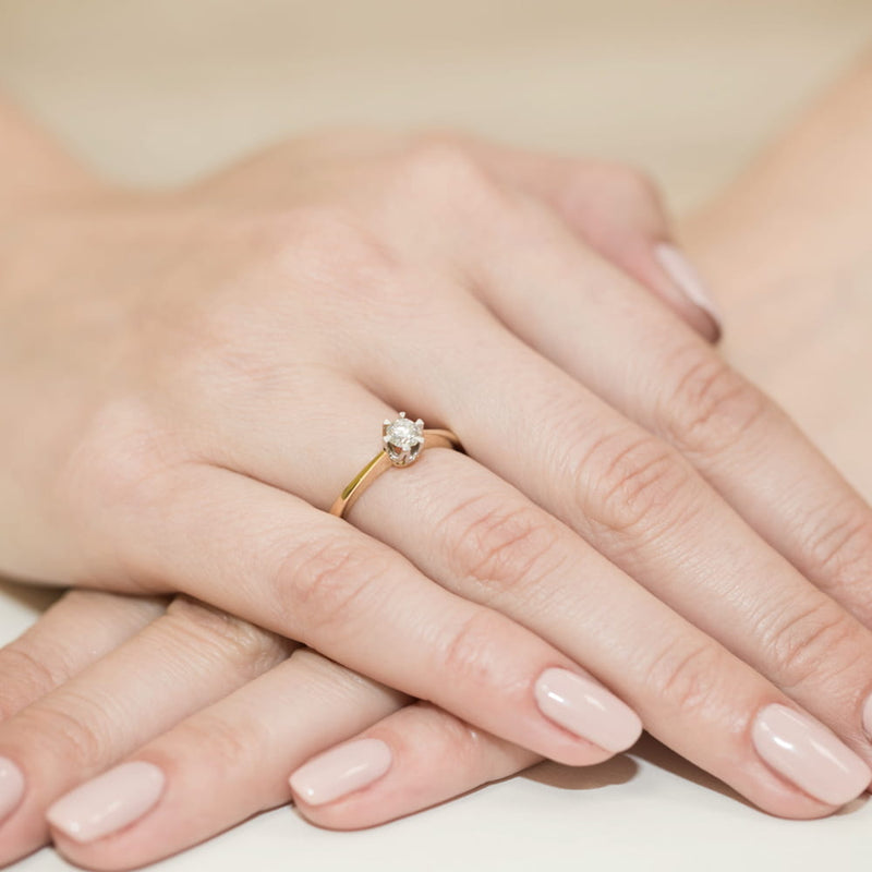 Inel Aur 14K cu Diamant de Laborator 0.25 ct, imaginea 4 din 12