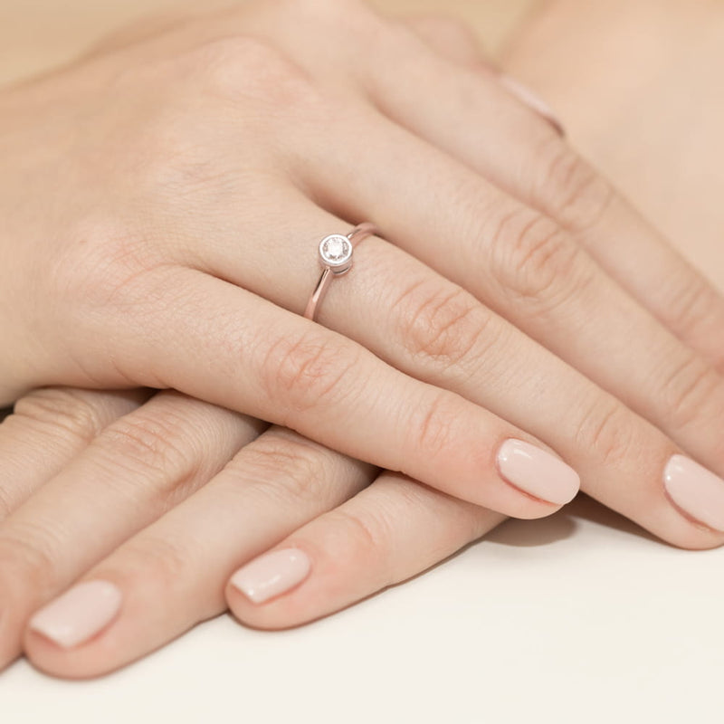 Inel Aur 14K cu Diamant de Laborator 0.25 ct, imaginea 8 din 12