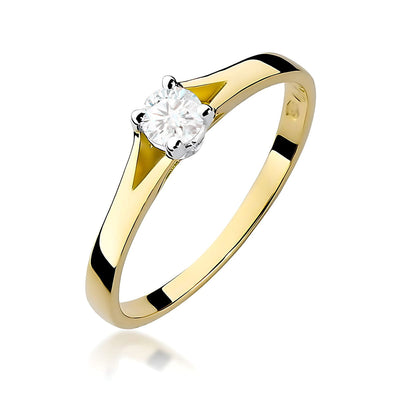 Inel Aur 14K cu Diamant de Laborator 0.20 ct