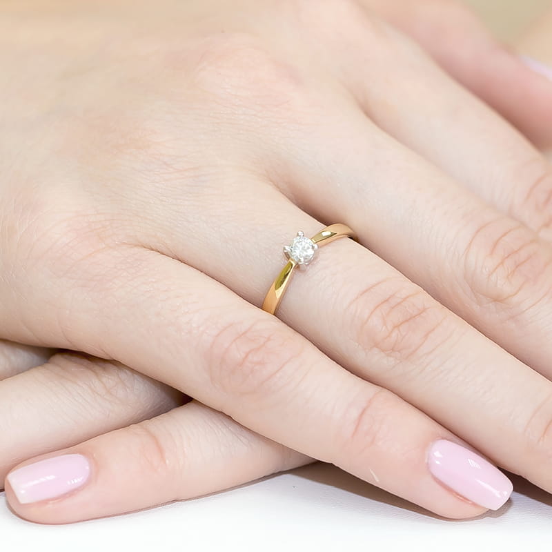 Inel Aur 14K cu Diamant de Laborator 0.20 ct, imaginea 4 din 12