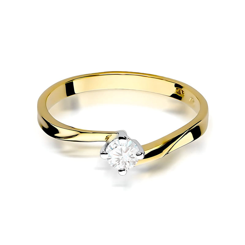 Inel Aur 14K cu Diamant de Laborator 0.20 ct, imaginea 2 din 12