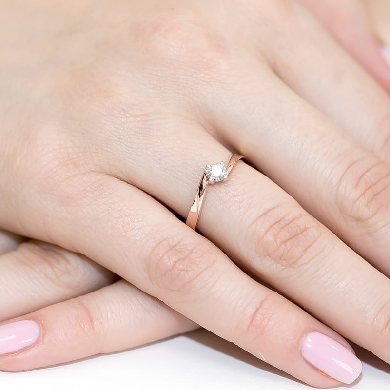 Inel Aur 14K cu Diamant de Laborator 0.20 ct, imaginea 8 din 12