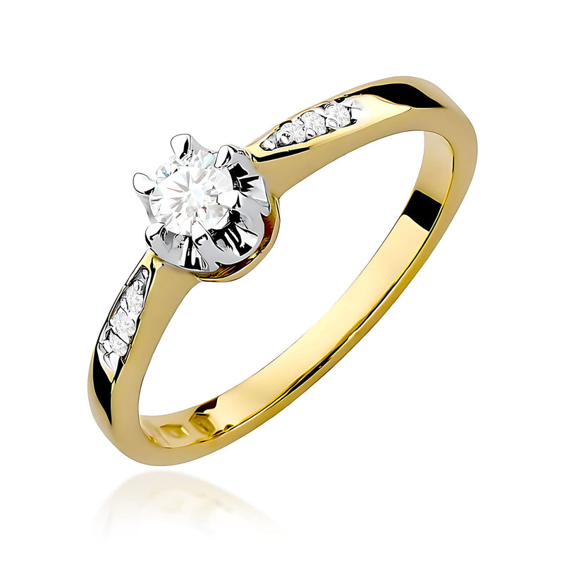 Inel Aur 14K cu Diamante de Laborator 0.25 ct — Aur galben