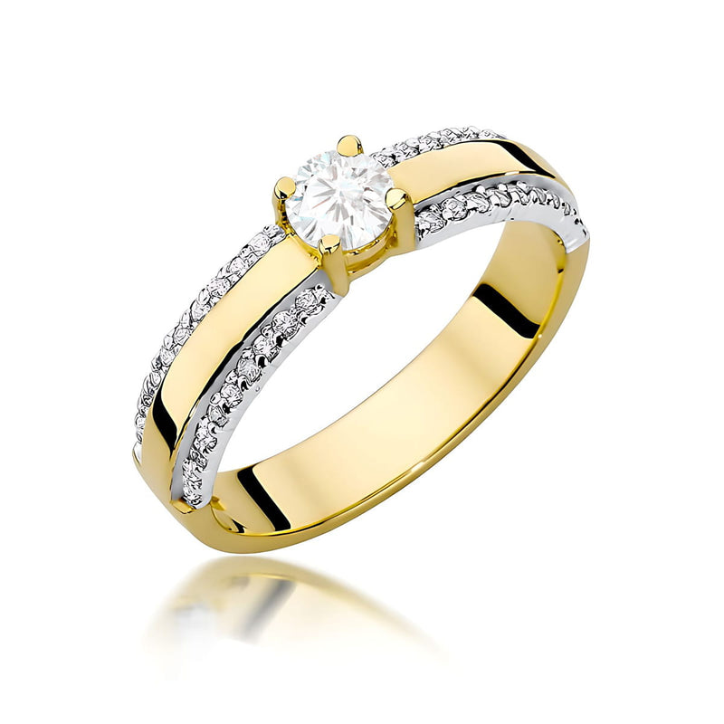 Inel Aur 14K cu Diamante de Laborator 0.45 ct — Aur galben