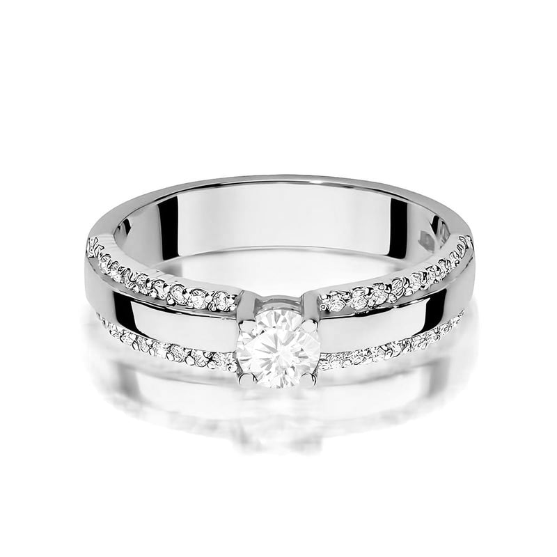 Inel Aur 14K cu Diamante de Laborator 0.45 ct, imaginea 10 din 12