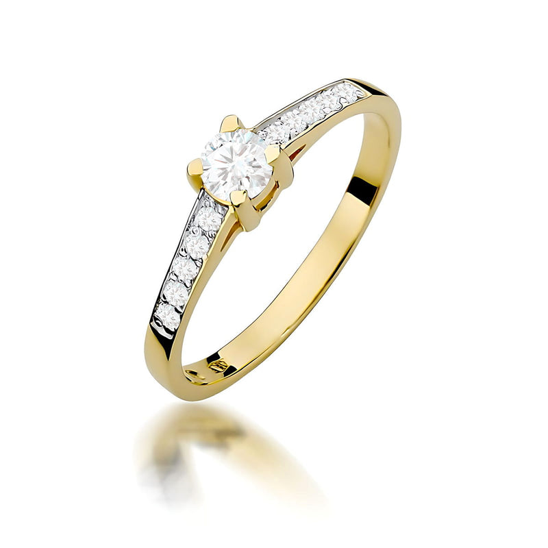 Inel Aur 14K cu Diamante de Laborator 0.45 ct — Aur galben