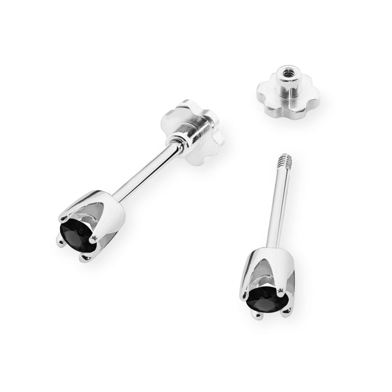 Cercei Aur 14K cu Diamant Natural Negru 0.12 ct, imaginea 6 din 6