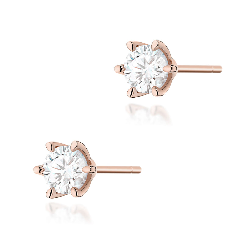 Cercei Aur 14K cu Diamant de Laborator 1.00 ct, imaginea 4 din 9