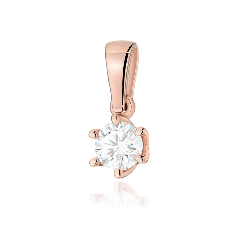 Pandantiv Aur 14K cu Diamant Natural 0.40 ct, imaginea 4 din 9