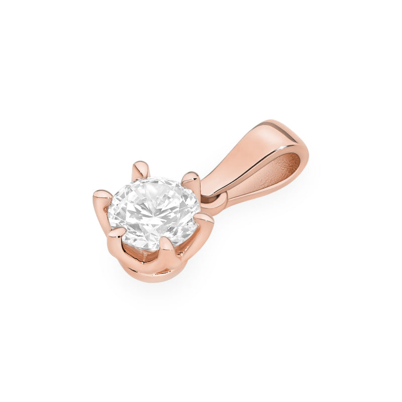 Pandantiv Aur 14K cu Diamant Natural 0.40 ct, imaginea 5 din 9