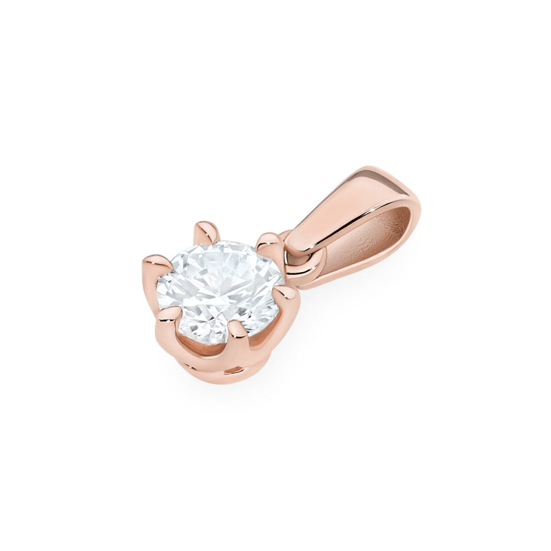 Pandantiv Aur 14K cu Diamant Natural 0.50 ct, imaginea 5 din 9