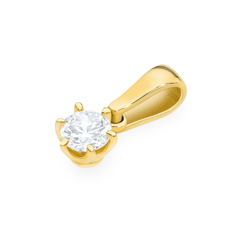 Pandantiv Aur 14K cu Diamant de Laborator 0.30 ct, imaginea 2 din 9