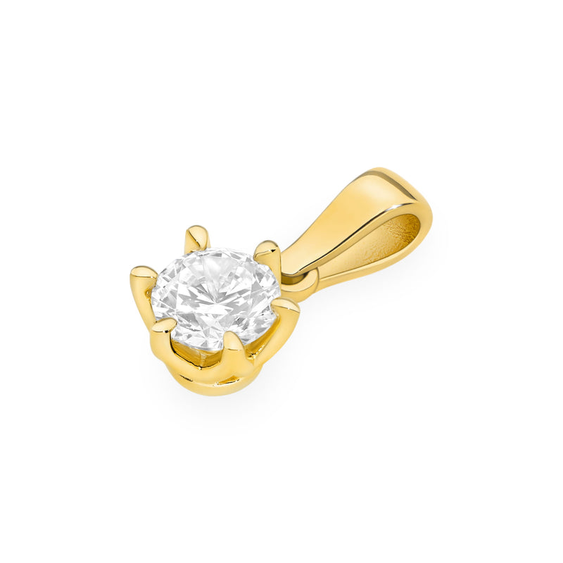 Pandantiv Aur 14K cu Diamant de Laborator 0.40 ct, imaginea 2 din 9