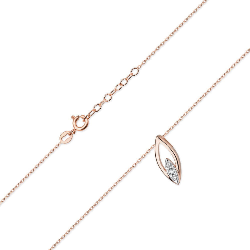 Colier Aur 14K cu Diamante Naturale 0.08 ct, imaginea 4 din 6
