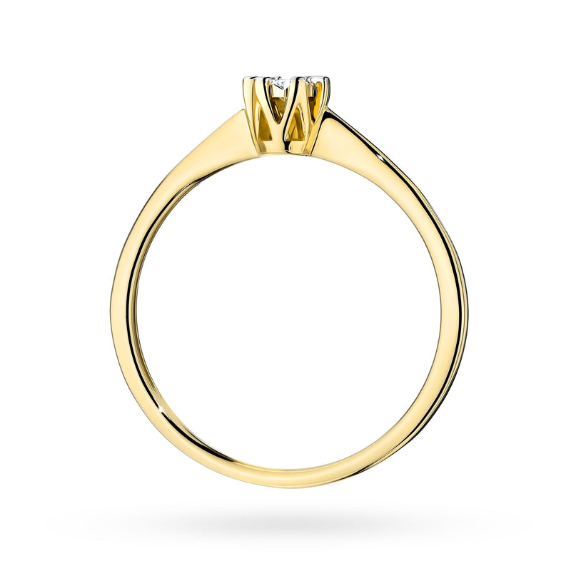 Inel Aur 14K cu Diamant Natural 0.03 ct, imaginea 3 din 12