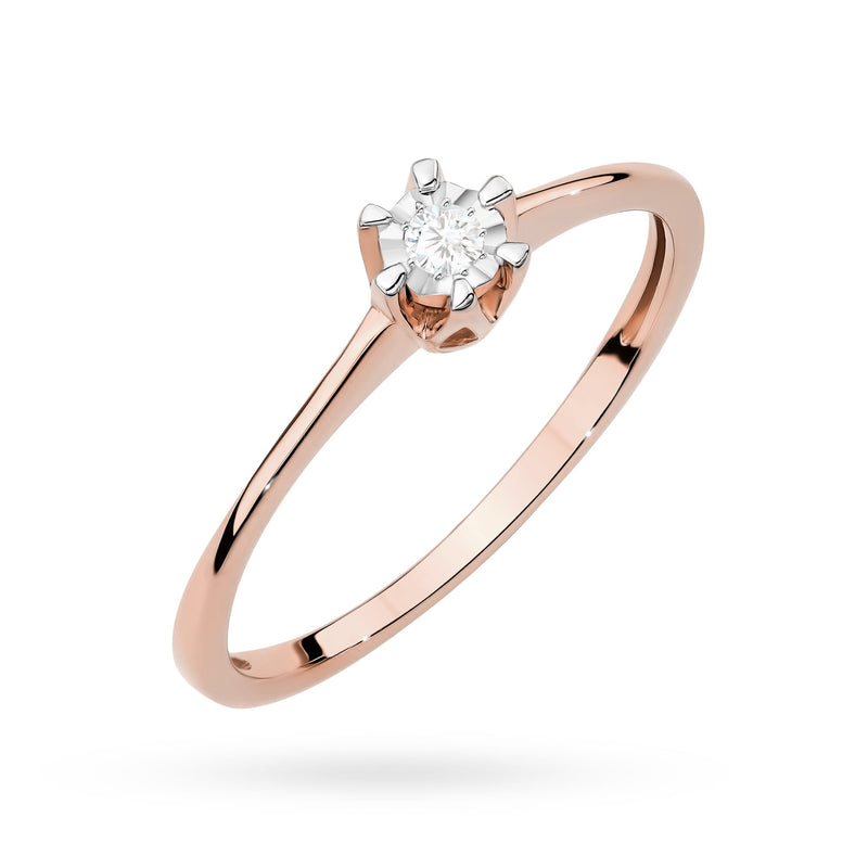 Inel Aur 14K cu Diamant Natural 0.03 ct, imaginea 5 din 12