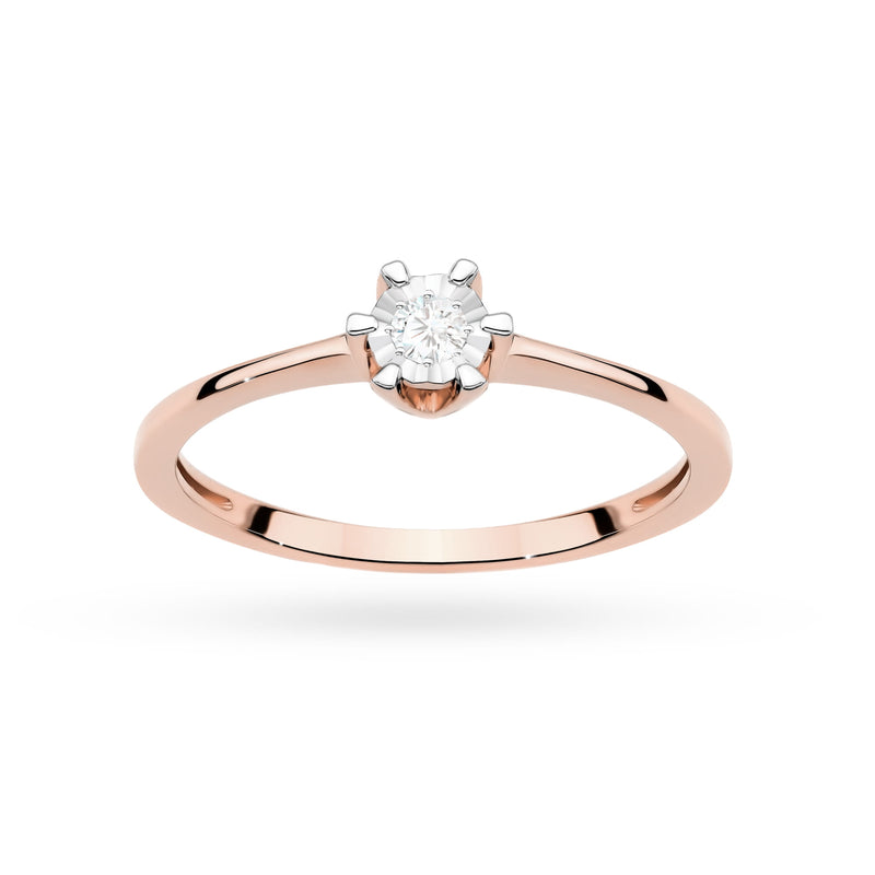 Inel Aur 14K cu Diamant Natural 0.03 ct, imaginea 6 din 12
