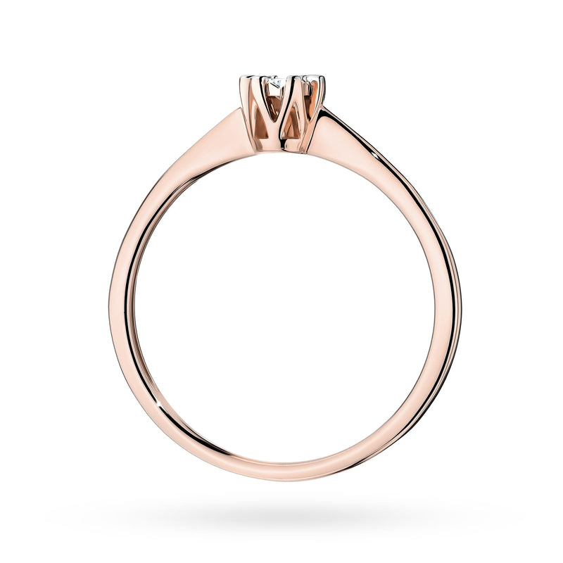 Inel Aur 14K cu Diamant Natural 0.03 ct, imaginea 7 din 12