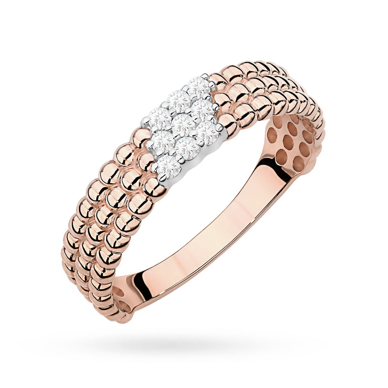 Inel Aur 14K cu Diamante Naturale 0.13 ct, imaginea 5 din 12