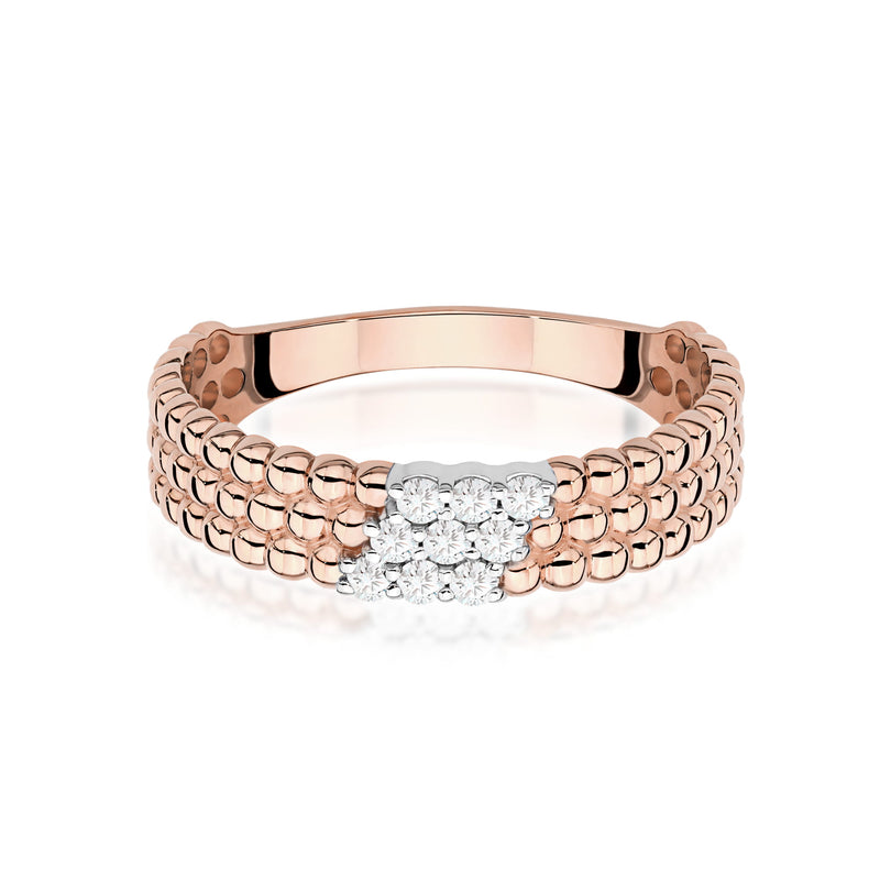 Inel Aur 14K cu Diamante Naturale 0.13 ct, imaginea 6 din 12